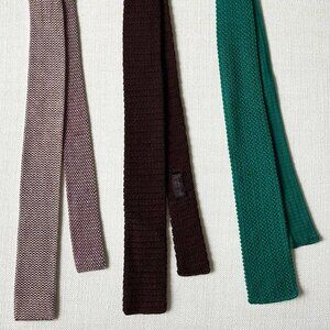 Vintage Knit Textured Neck Ties